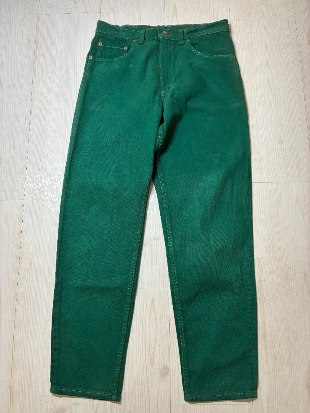 Vintage 90s Levi's Men's 550 Green Relaxed Fit Tapered Jeans 32x30 Made in USA